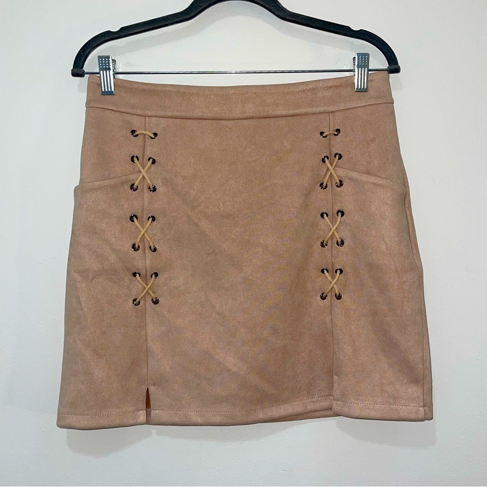 Suede High Waisted Mini Skirt